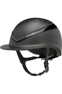 Charles Owen Luna Wide Peak Helmet & Free Headband LUNAWPBMBG - Black Matt / Black Gloss